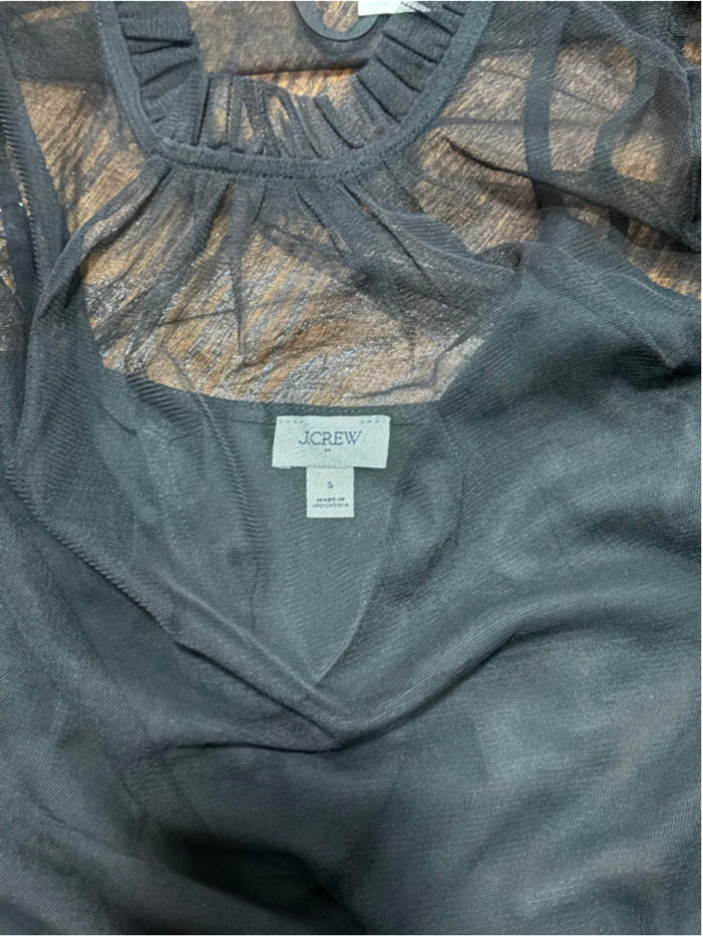 NWT J. Crew Tulle ruffleneck top size small retails $118 - Picture 10 of 10